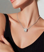 PT444W B.Tiff Pavé Oreiller Pendant Necklace with Coil Chain - Willow & Luna