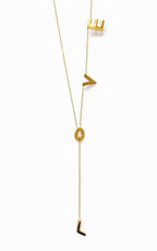 PTloveG B.Tiff Gold Adjustable Love Lariat Chain Necklace - Willow & Luna