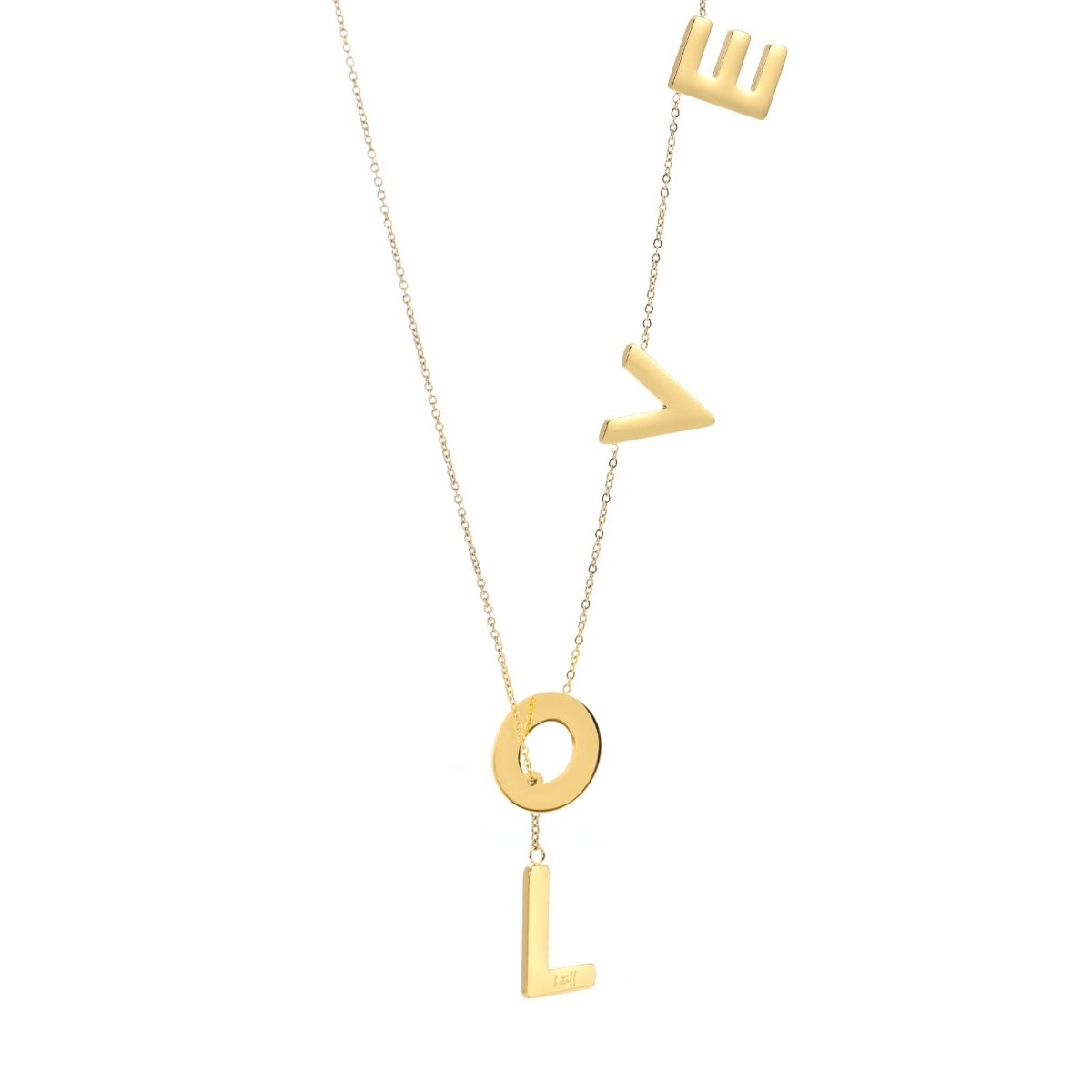 PTloveG B.Tiff Gold Adjustable Love Lariat Chain Necklace - Willow & Luna