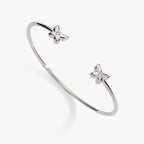 Puffy Butterfly Crystal Flex Cuff Bracelet - Willow & Luna
