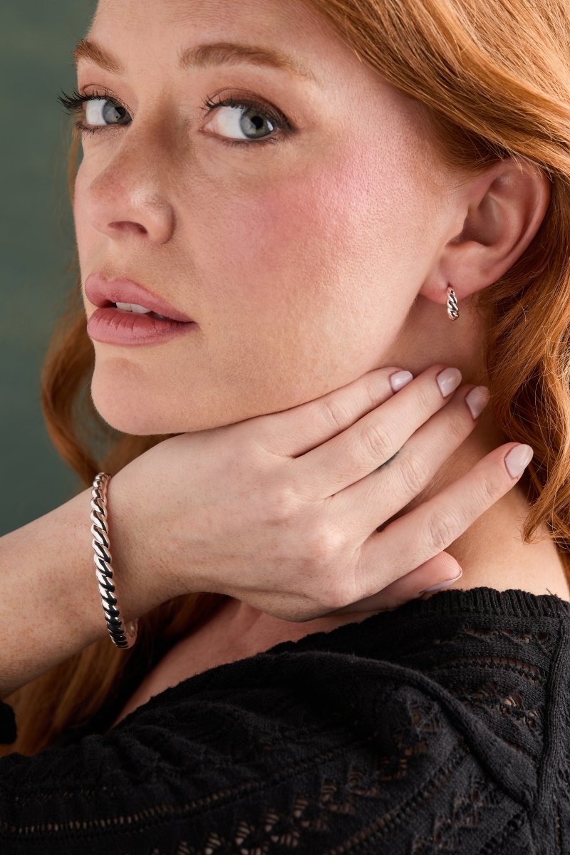 Puffy Rope Texture Cuff Bracelet - Willow & Luna