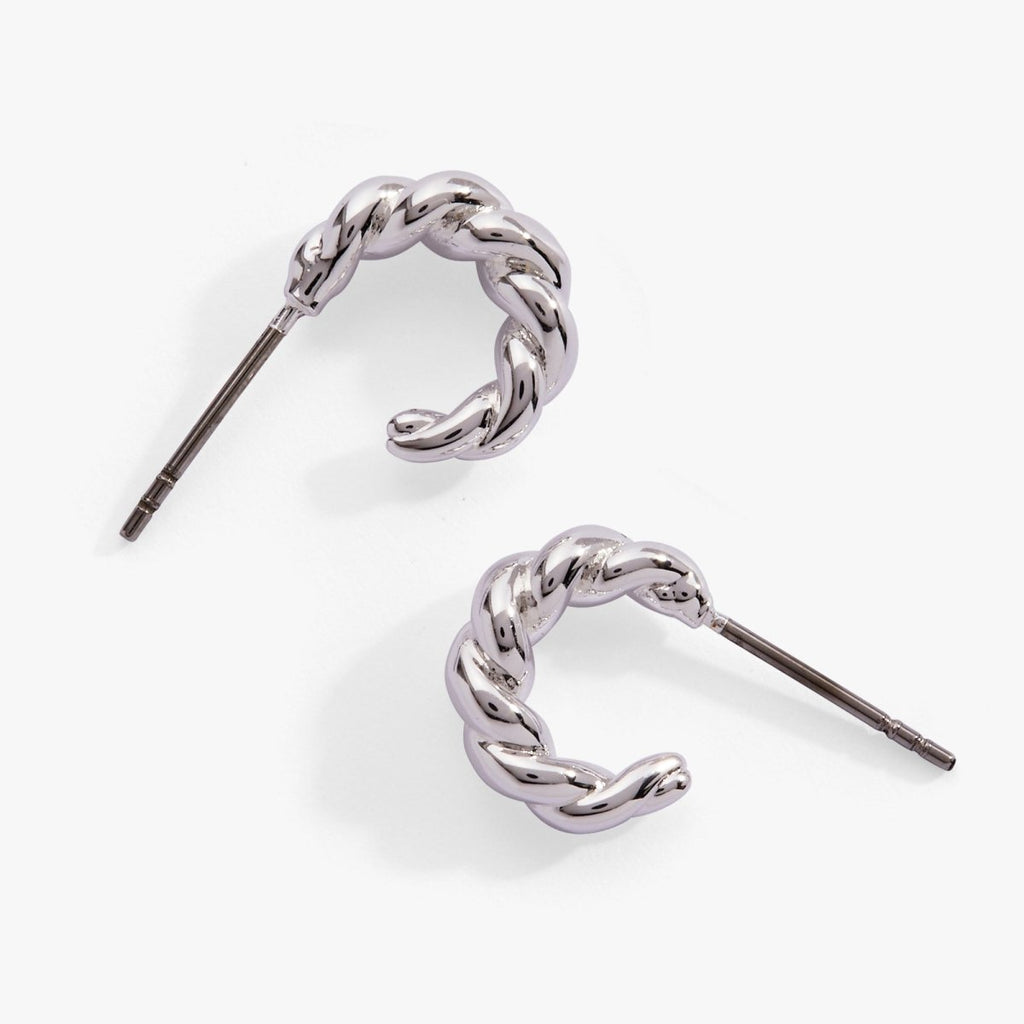 Puffy Rope Textured Huggie Hoop Earring - Willow & Luna