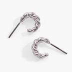 Puffy Rope Textured Huggie Hoop Earring - Willow & Luna