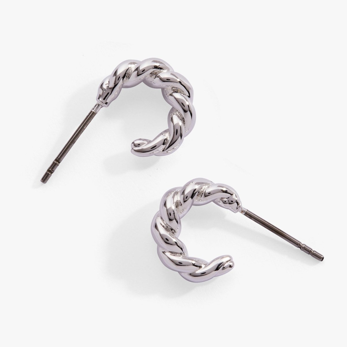 Puffy Rope Textured Huggie Hoop Earring - Willow & Luna