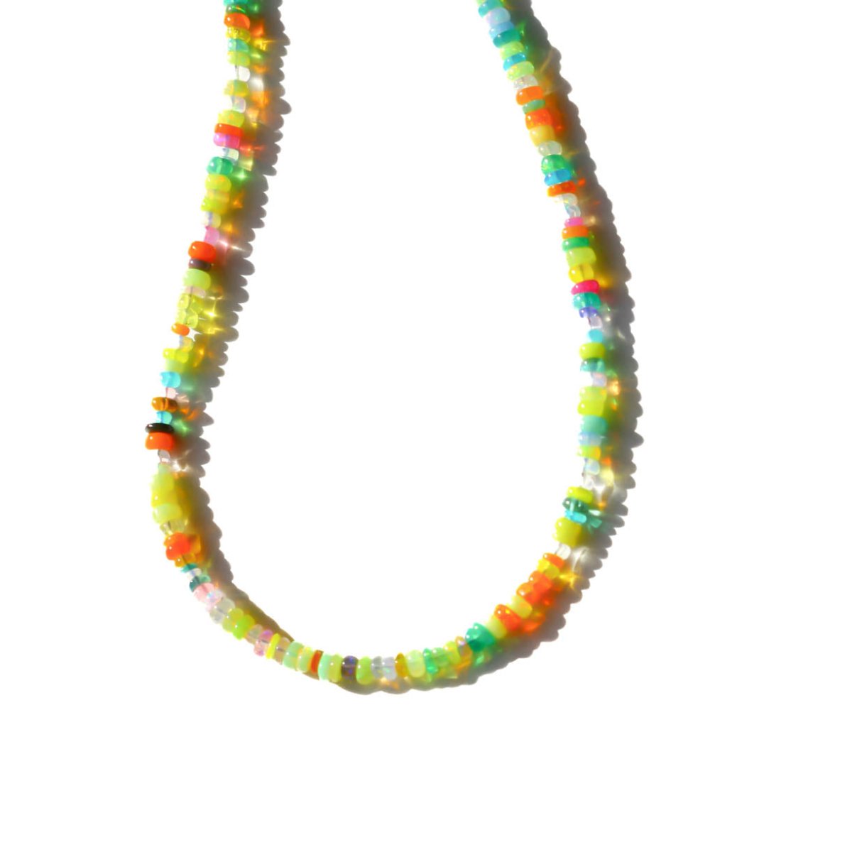 Rainbow Opal Gemstone Necklace - Hot colors - Willow & Luna