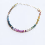Rainbow Sapphire Beaded Bracelet - Willow & Luna
