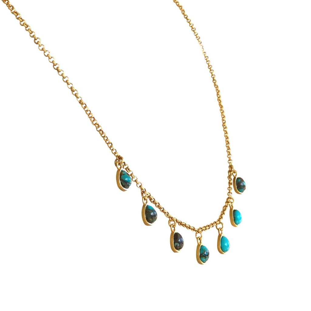 Rise & Shine Collar Necklace - Turquoise - Willow & Luna