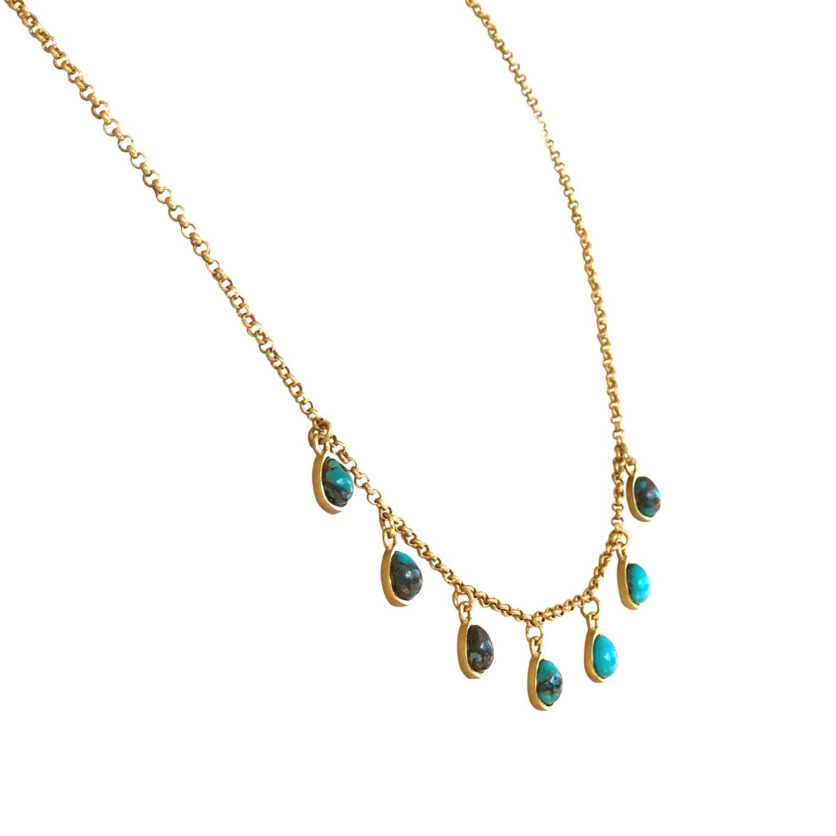 Rise & Shine Collar Necklace - Turquoise - Willow & Luna