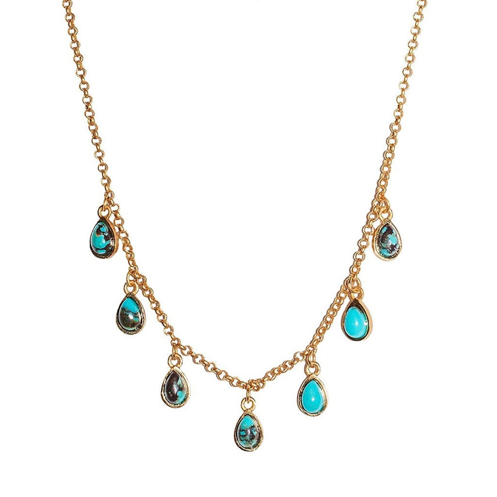 Rise & Shine Collar Necklace - Turquoise - Willow & Luna