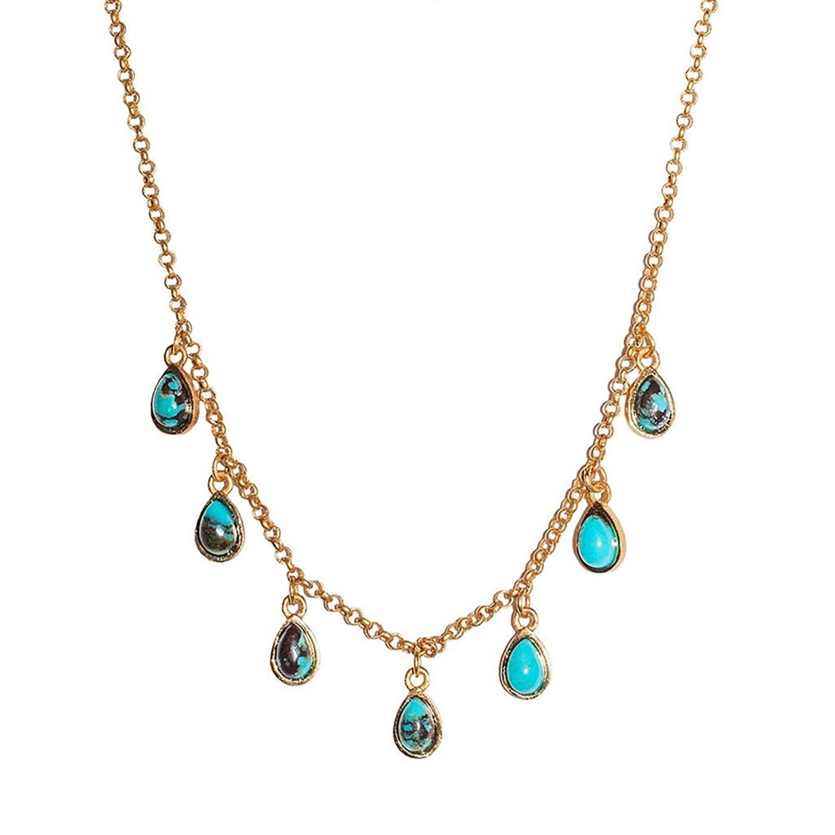 Rise & Shine Collar Necklace - Turquoise - Willow & Luna