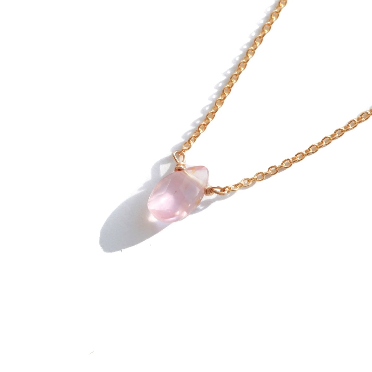 Rose Quartz Little Gemstone Necklace - Willow & Luna