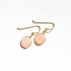 Rose Quartz Rose Cut Earrings - Willow & Luna
