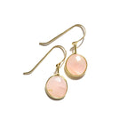 Rose Quartz Rose Cut Earrings - Willow & Luna