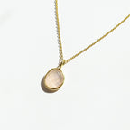 Rose Quartz Rose Cut Necklace - Willow & Luna