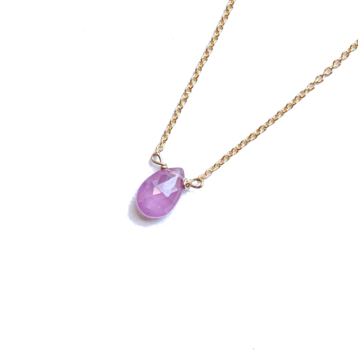 Ruby Little Gemstone Necklace - Willow & Luna