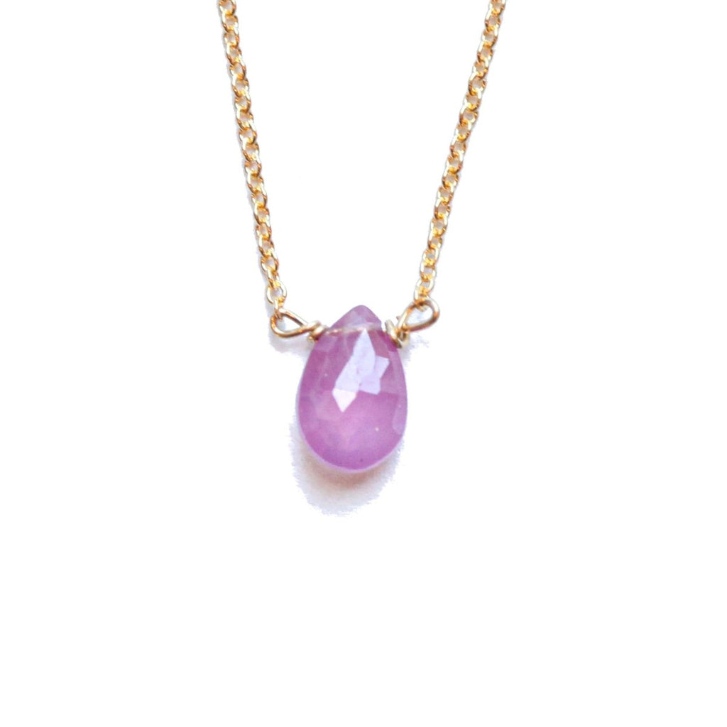 Ruby Little Gemstone Necklace - Willow & Luna