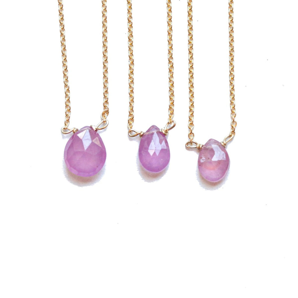 Ruby Little Gemstone Necklace - Willow & Luna