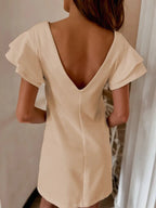 Ruffled Layered Short Sleeve Mini Dress - Willow & Luna