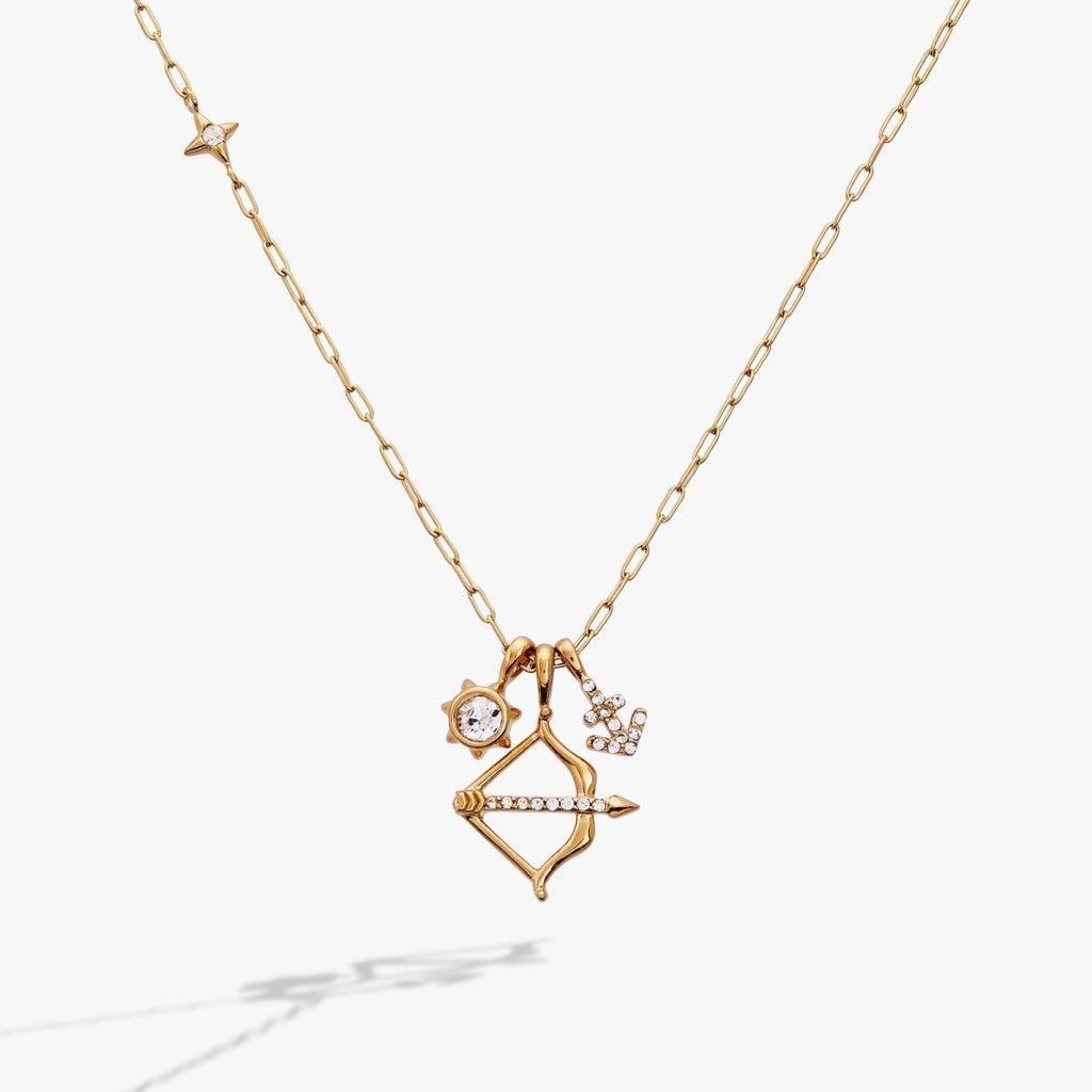 Sagittarius Zodiac Charm Cluster Necklace - Willow & Luna