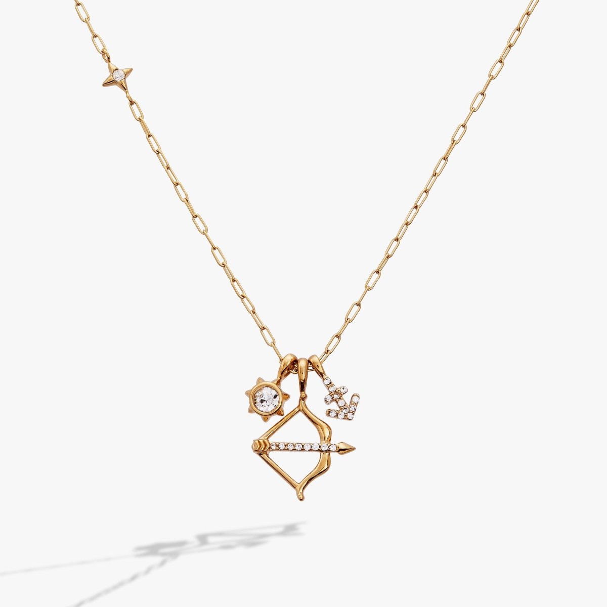 Sagittarius Zodiac Charm Cluster Necklace - Willow & Luna