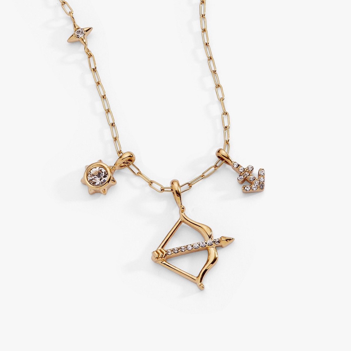 Sagittarius Zodiac Charm Cluster Necklace - Willow & Luna