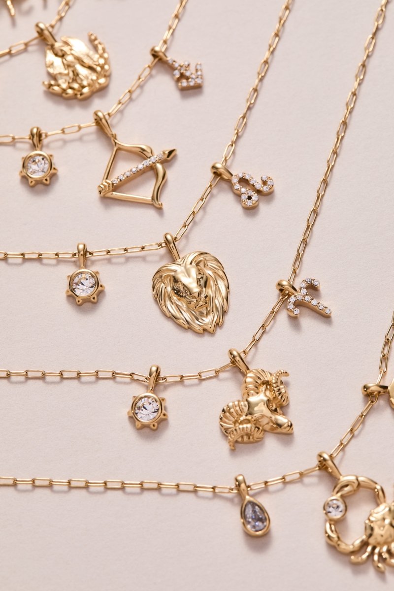 Sagittarius Zodiac Charm Cluster Necklace - Willow & Luna