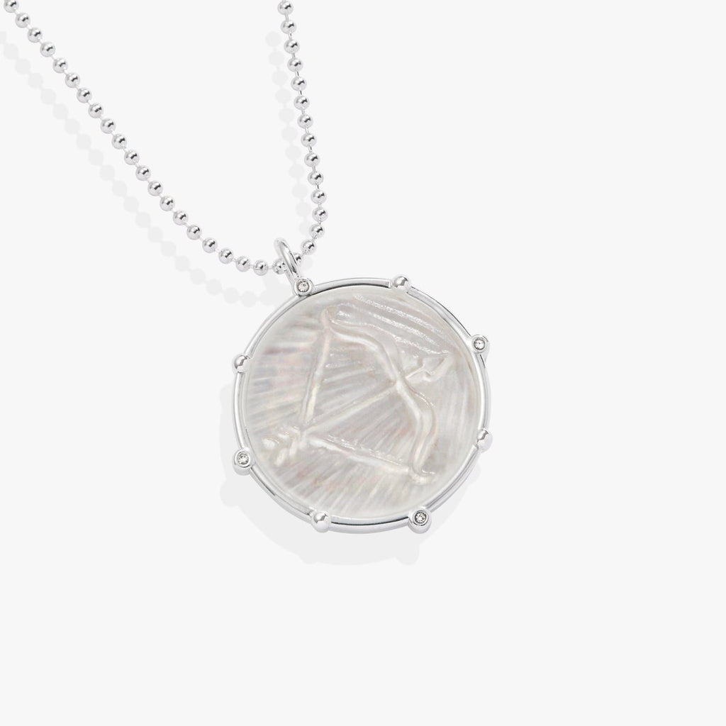 Sagittarius Zodiac Double - Sided Charm Necklace - Willow & Luna