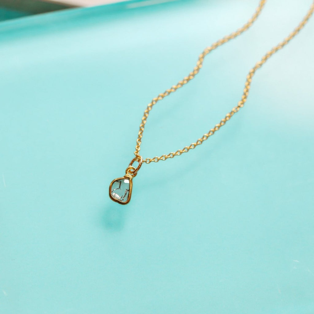 Salt and Pepper Diamond Slice Necklace - Willow & Luna