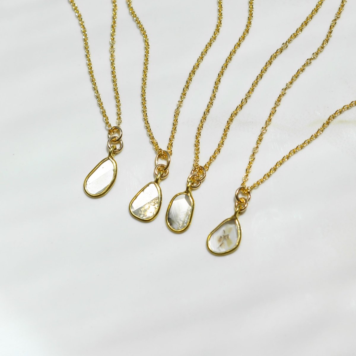Salt and Pepper Diamond Slice Necklace - Willow & Luna