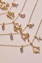 Scorpio Zodiac Charm Cluster Necklace - Willow & Luna