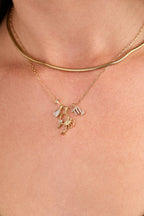 Scorpio Zodiac Charm Cluster Necklace - Willow & Luna