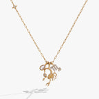 Scorpio Zodiac Charm Cluster Necklace - Willow & Luna