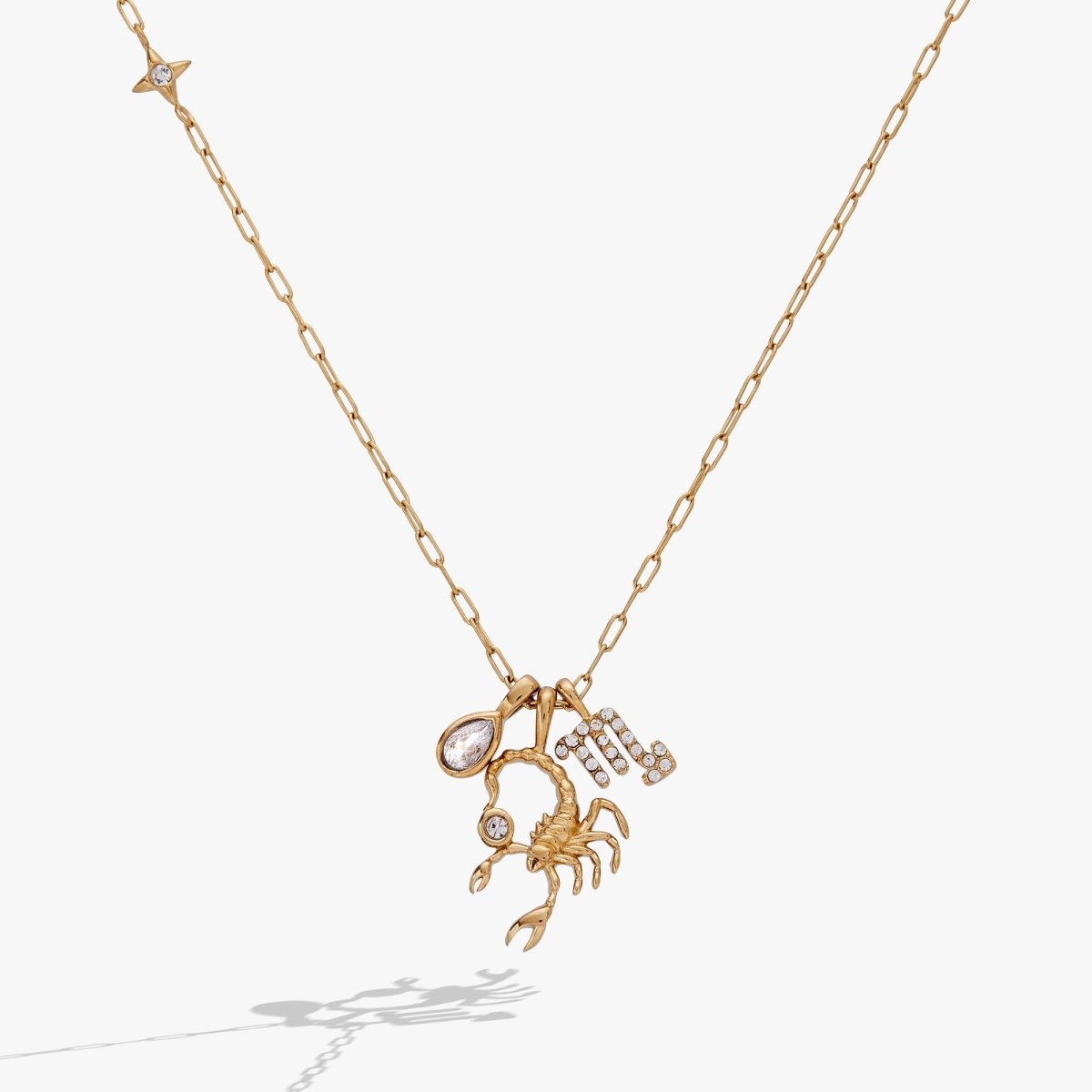 Scorpio Zodiac Charm Cluster Necklace - Willow & Luna