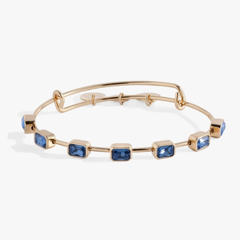September Birthstone Emerald Cut Bangle - Willow & Luna