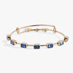 September Birthstone Emerald Cut Bangle - Willow & Luna