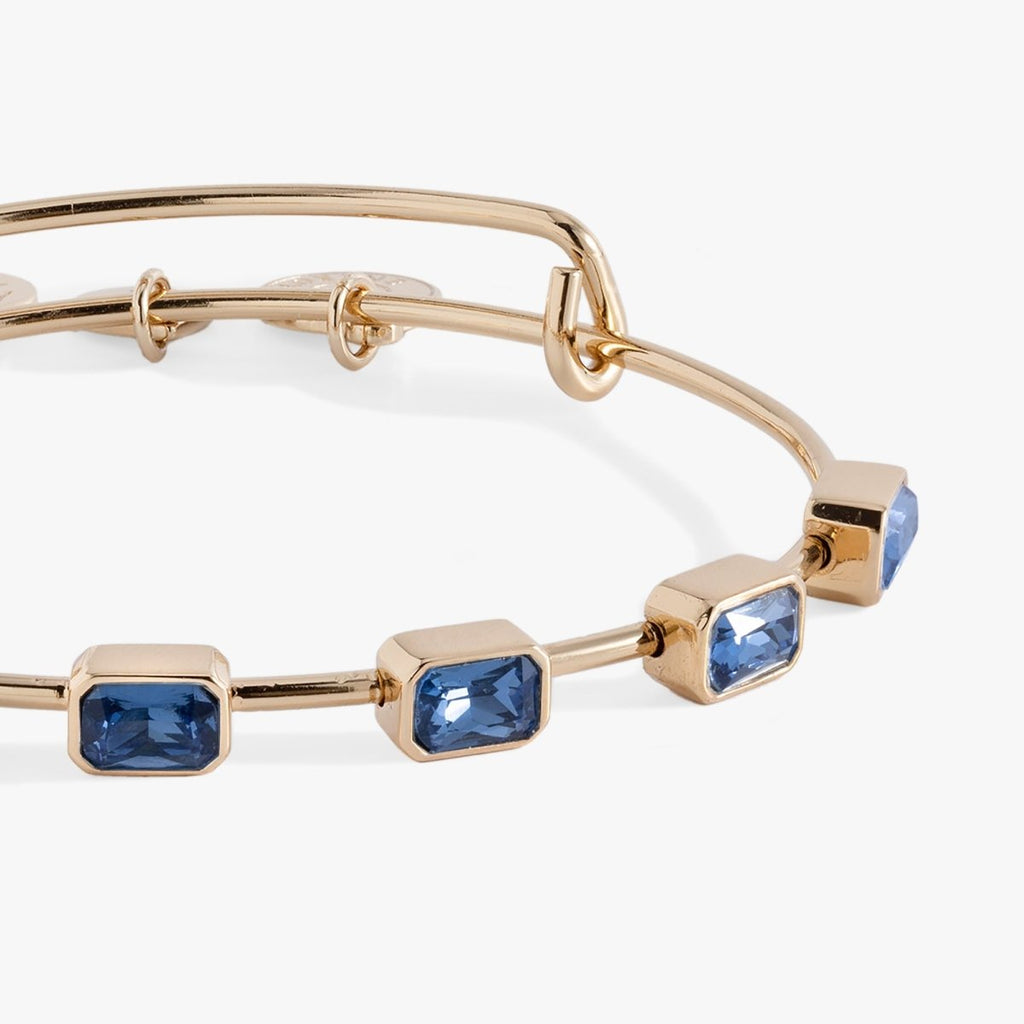 September Birthstone Emerald Cut Bangle - Willow & Luna