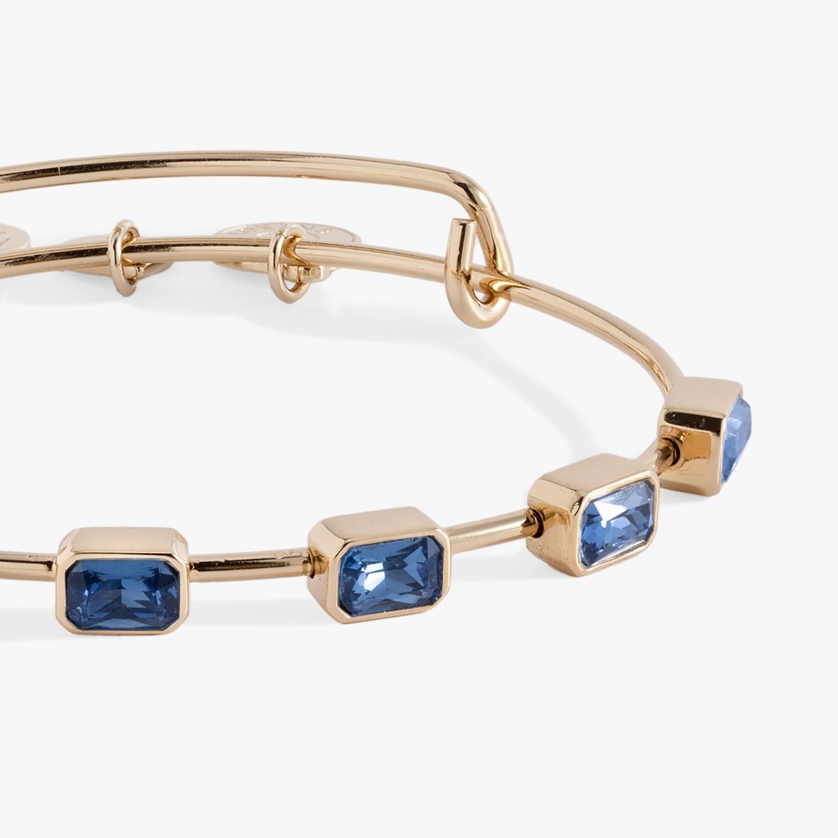 September Birthstone Emerald Cut Bangle - Willow & Luna