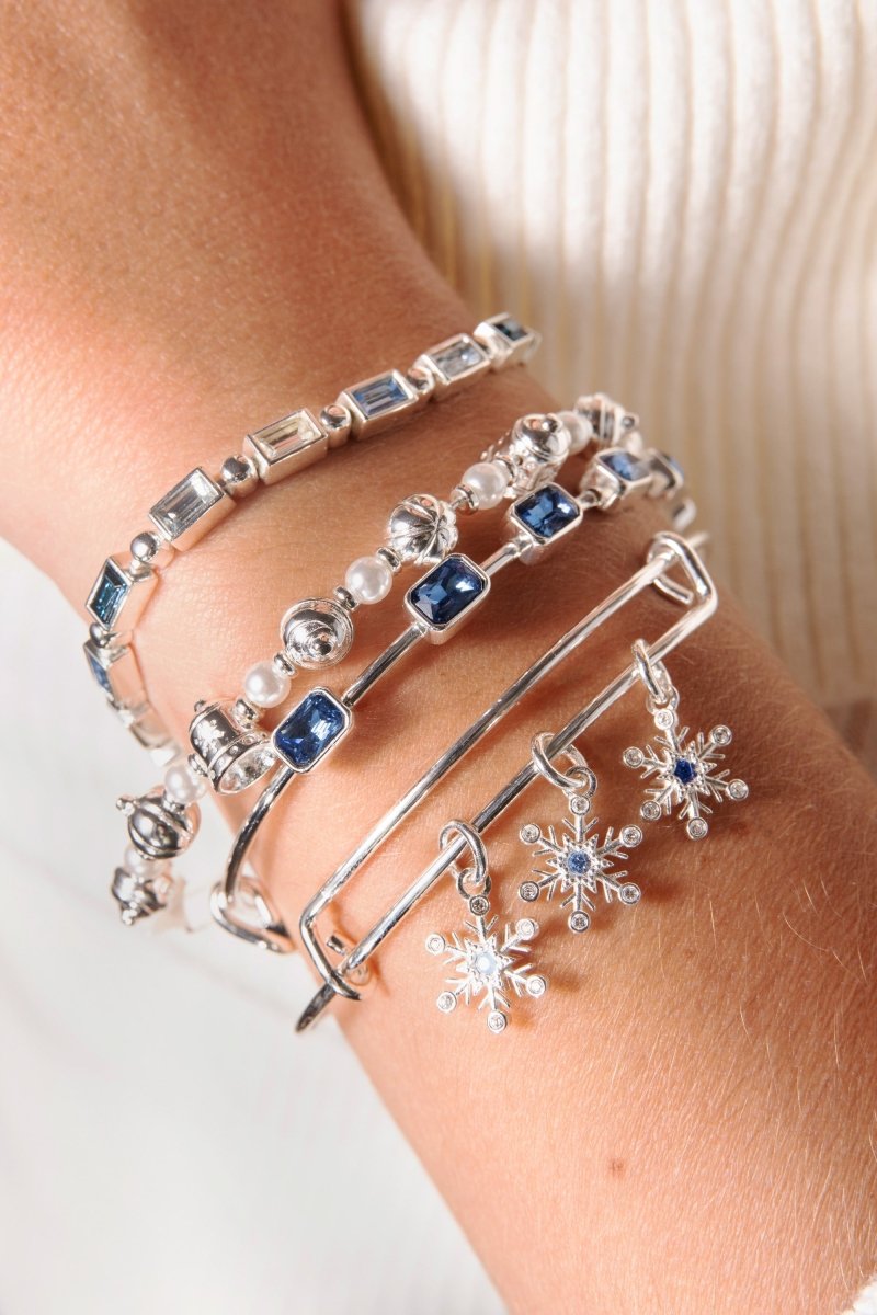 September Birthstone Emerald Cut Bangle - Willow & Luna