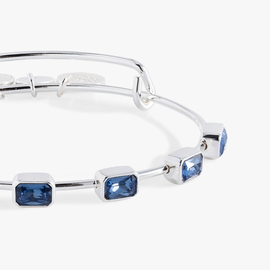 September Birthstone Emerald Cut Bangle - Willow & Luna