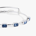 September Birthstone Emerald Cut Bangle - Willow & Luna