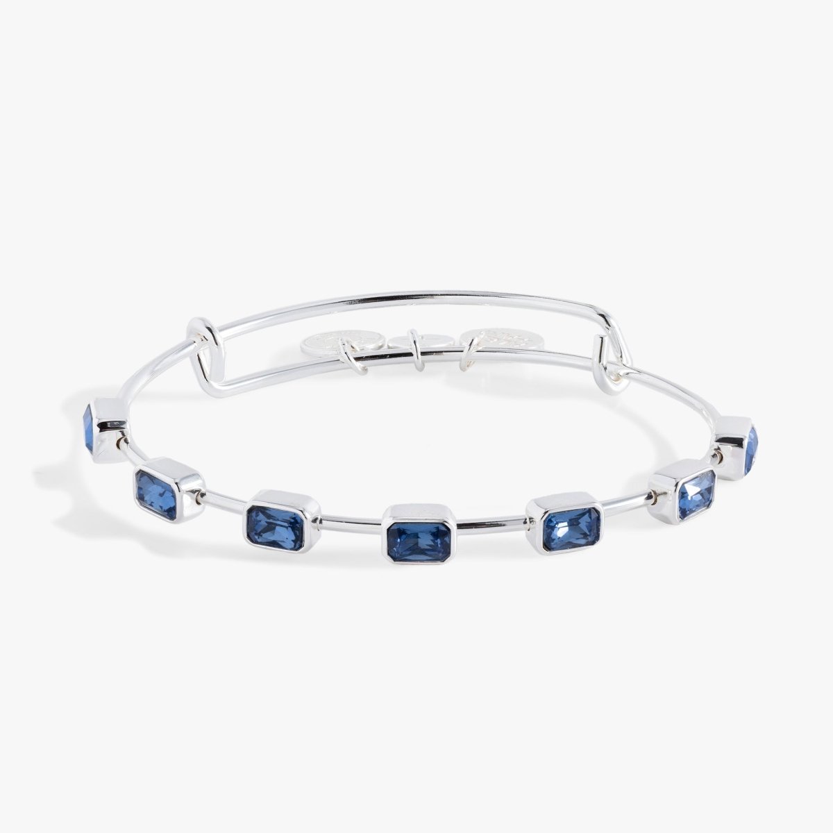 September Birthstone Emerald Cut Bangle - Willow & Luna