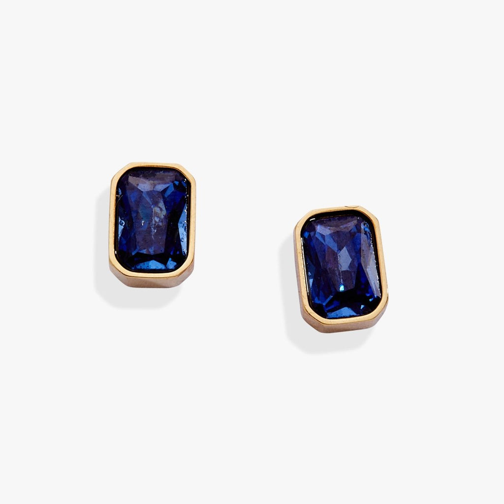 September Emerald - Cut Birthstone Stud Earrings - Willow & Luna