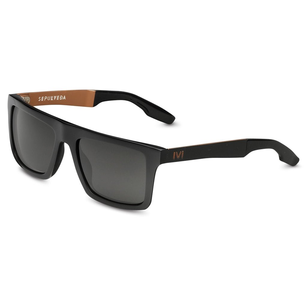 Sepulveda: Polished Black & Copper / Grey Lens - Willow & Luna