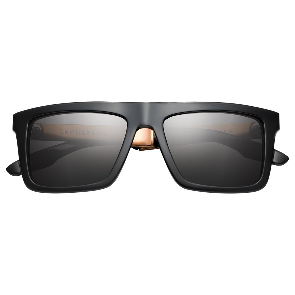 Sepulveda: Polished Black & Copper / Grey Lens - Willow & Luna