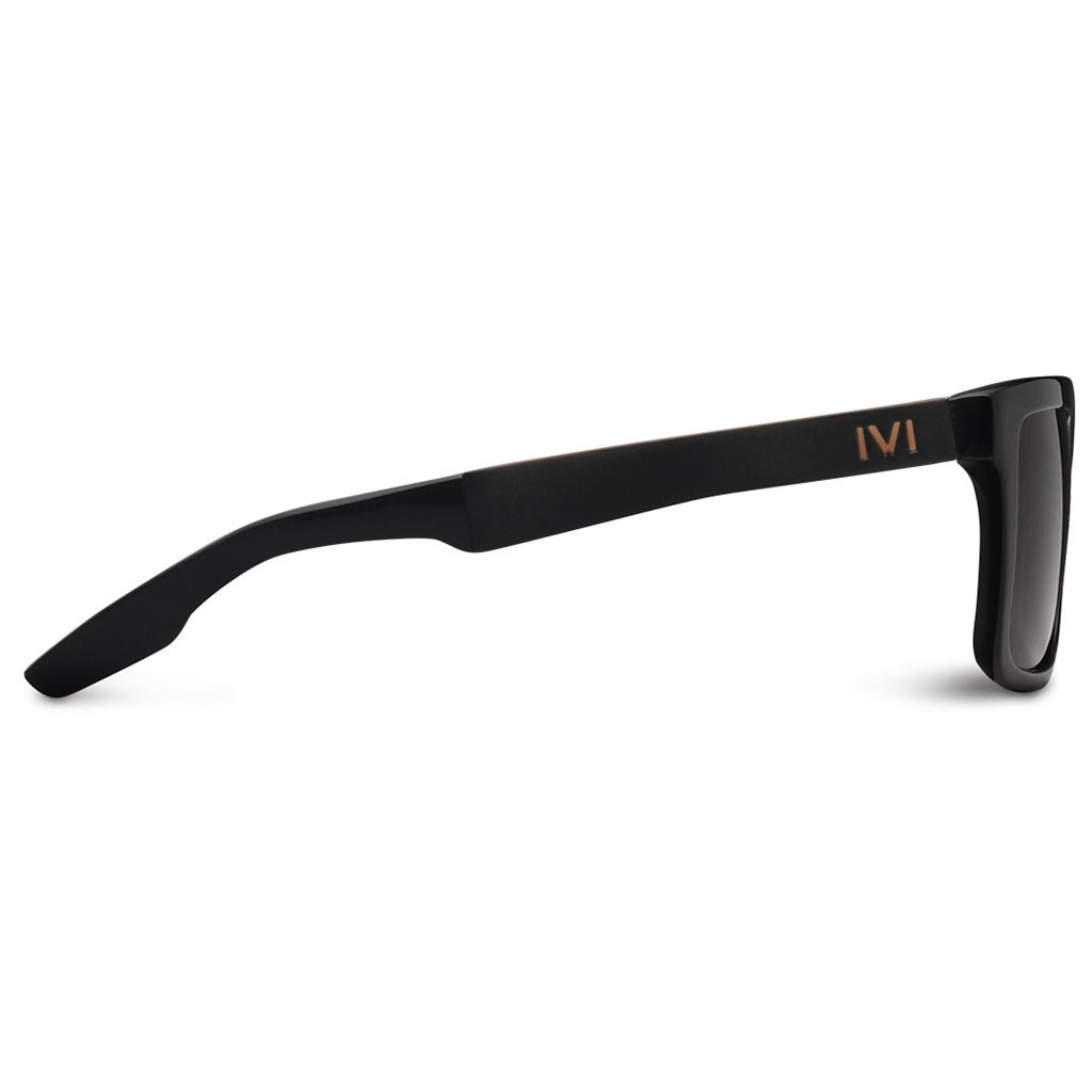 Sepulveda: Polished Black & Copper / Grey Lens - Willow & Luna