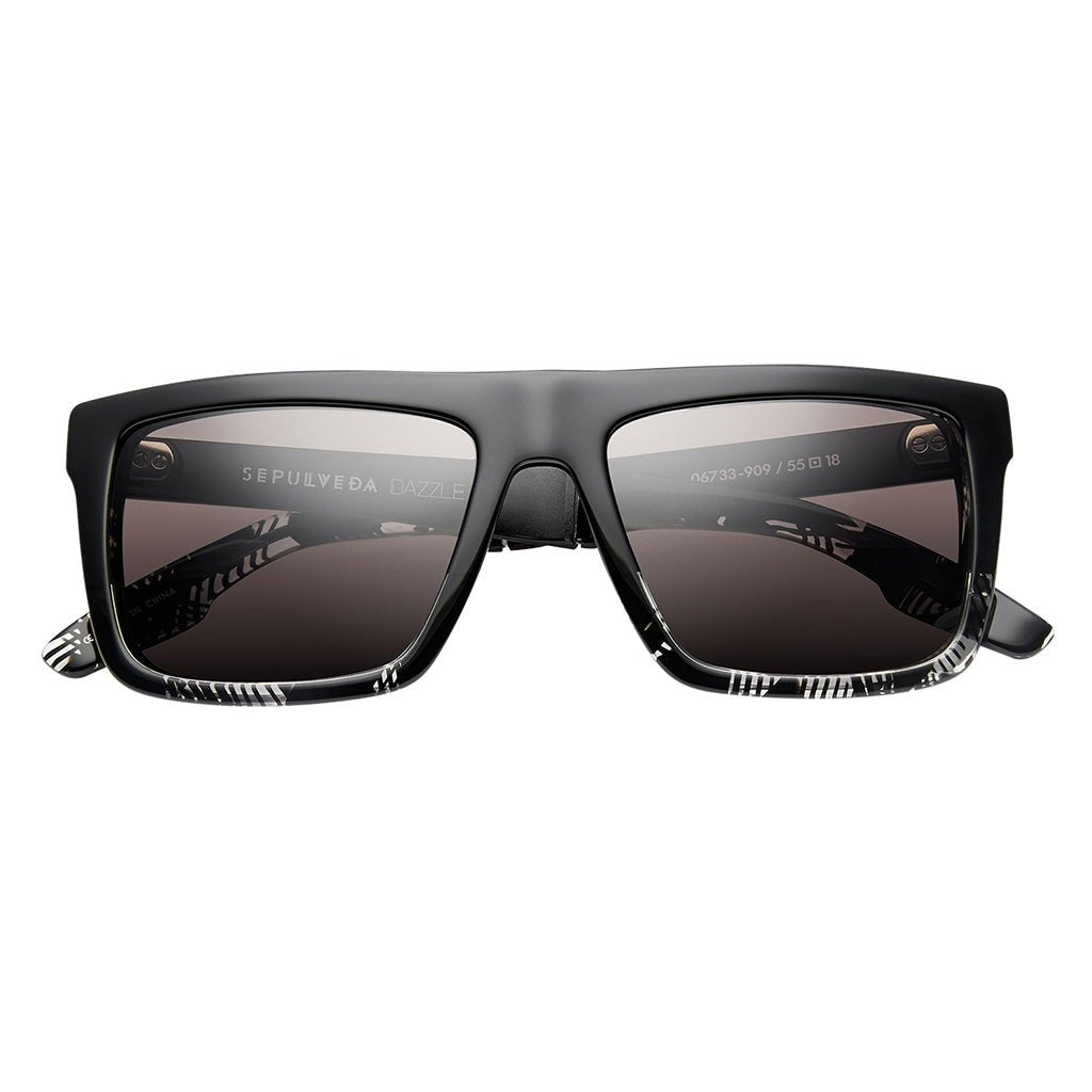 Sepulveda: Polished Dazzle - Brushed Black / Grey Lens - Willow & Luna
