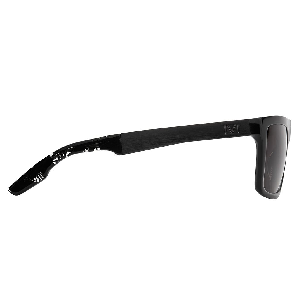 Sepulveda: Polished Dazzle - Brushed Black / Grey Lens - Willow & Luna