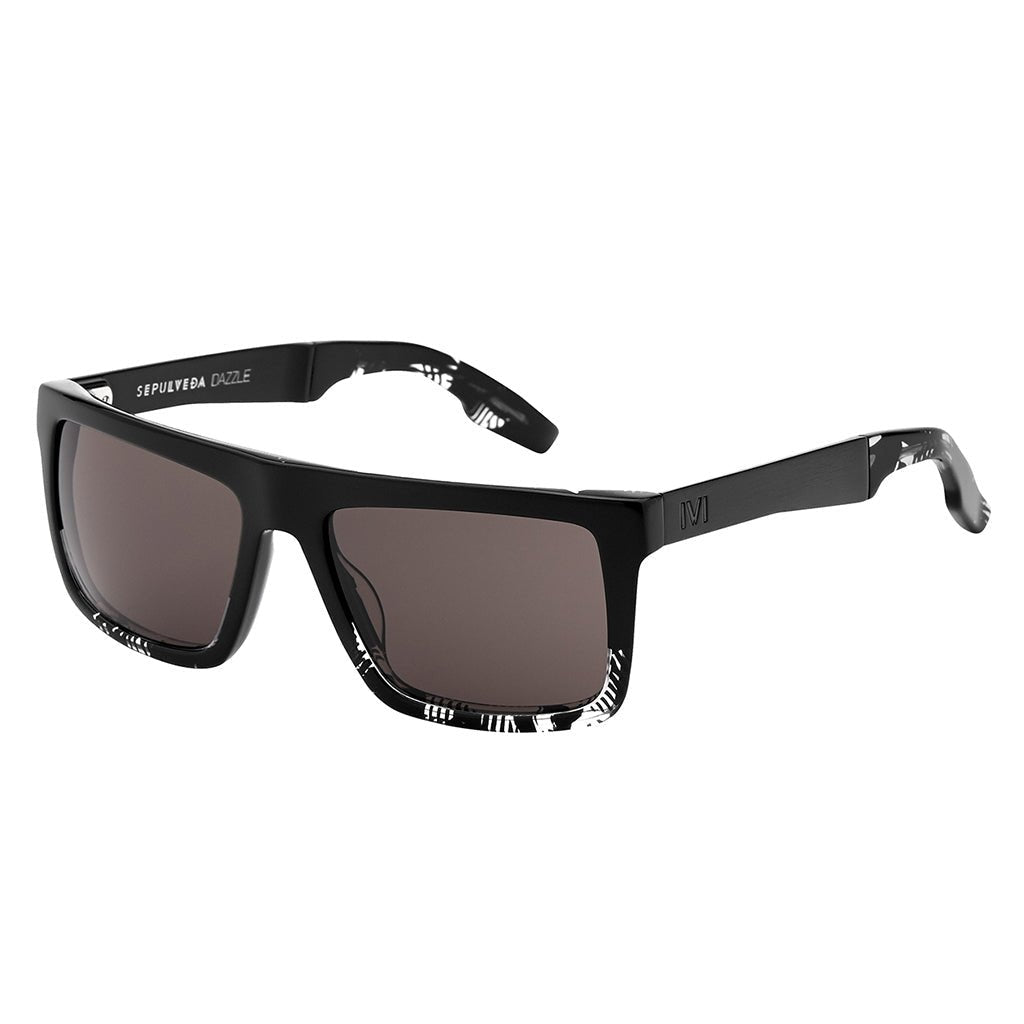 Sepulveda: Polished Dazzle - Brushed Black / Grey Lens - Willow & Luna