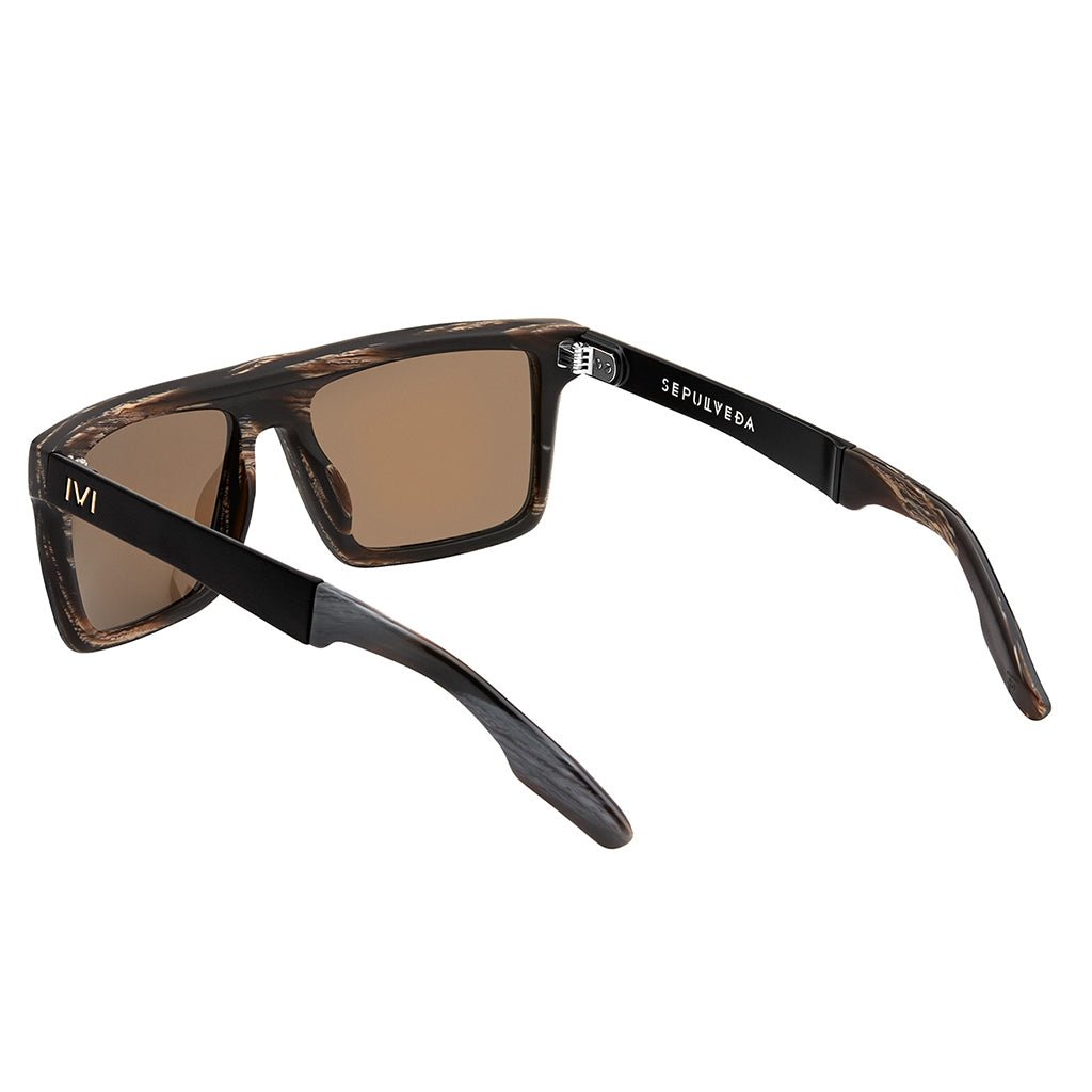Sepulveda: Polished Double Horn - Brushed Black / Bronze Polarized Lens - Willow & Luna
