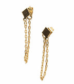 Small Diamond & Chain Studs - Willow & Luna
